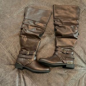Like new Wide Calf Brown Boots